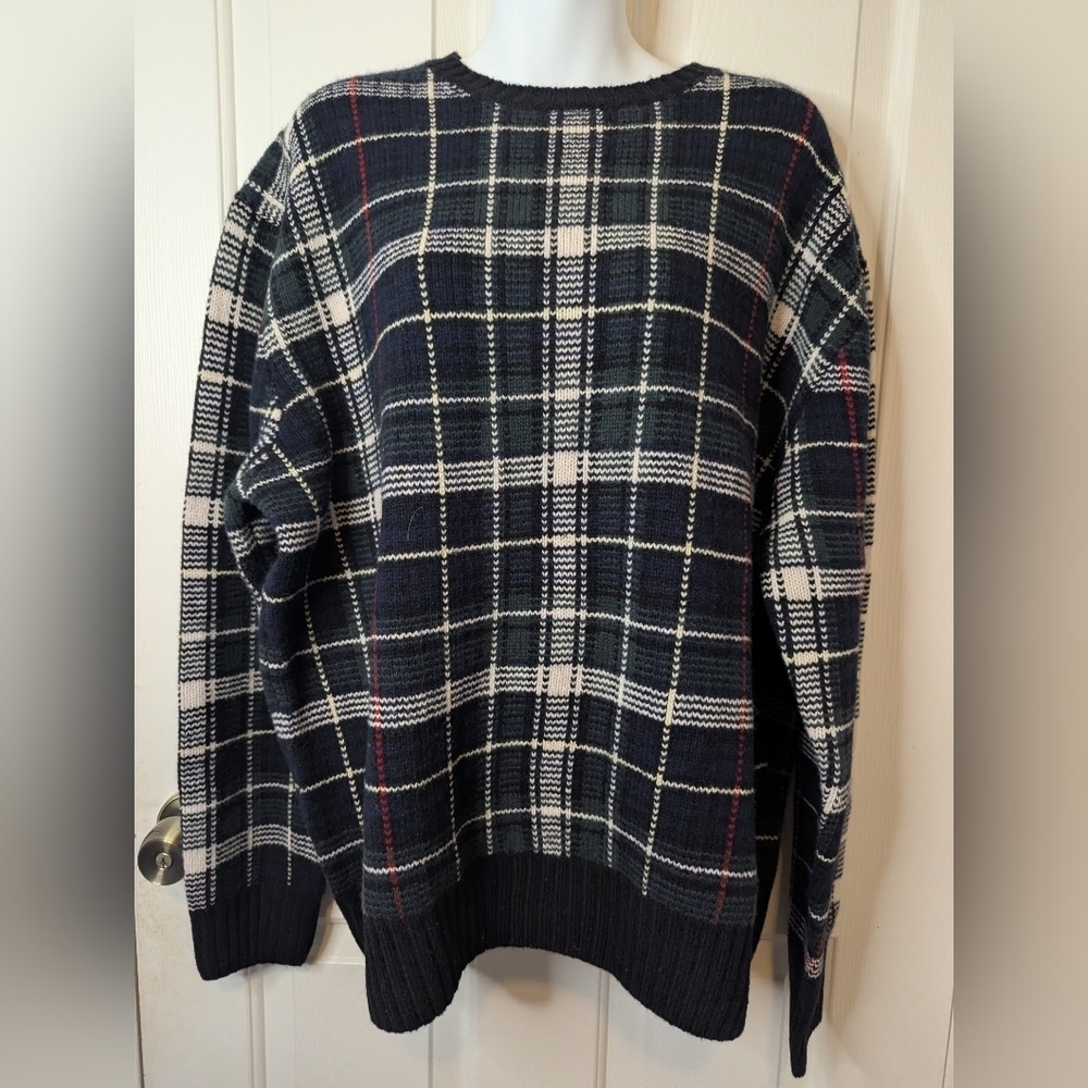 Vtg Daniel Cremieux Collection 100% WOOL Sweater Mens XL Multicolor Crewneck Y2K